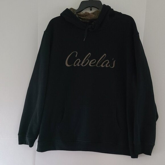 CABELA'S 3XL REG-3TG REG-BLACK LOGO FONT-CAMO HOOD LINING- RUGGED OUTDOOR STYLE - Picture 1 of 12